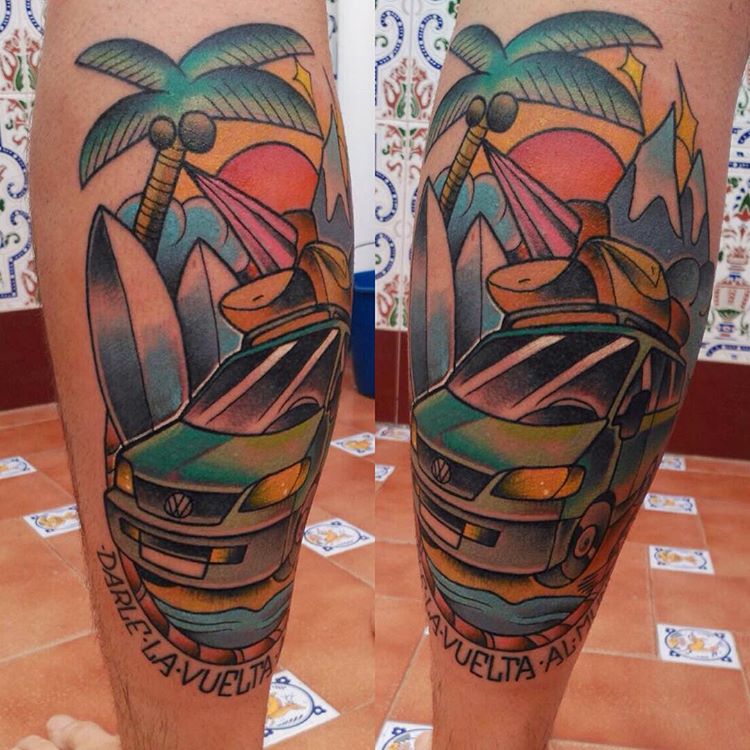 Tatuaje de surf de Wisma